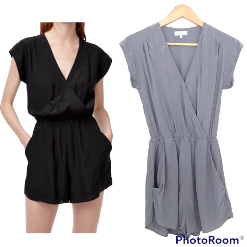 Babaton 100% Silk Corbett Romper - Grey